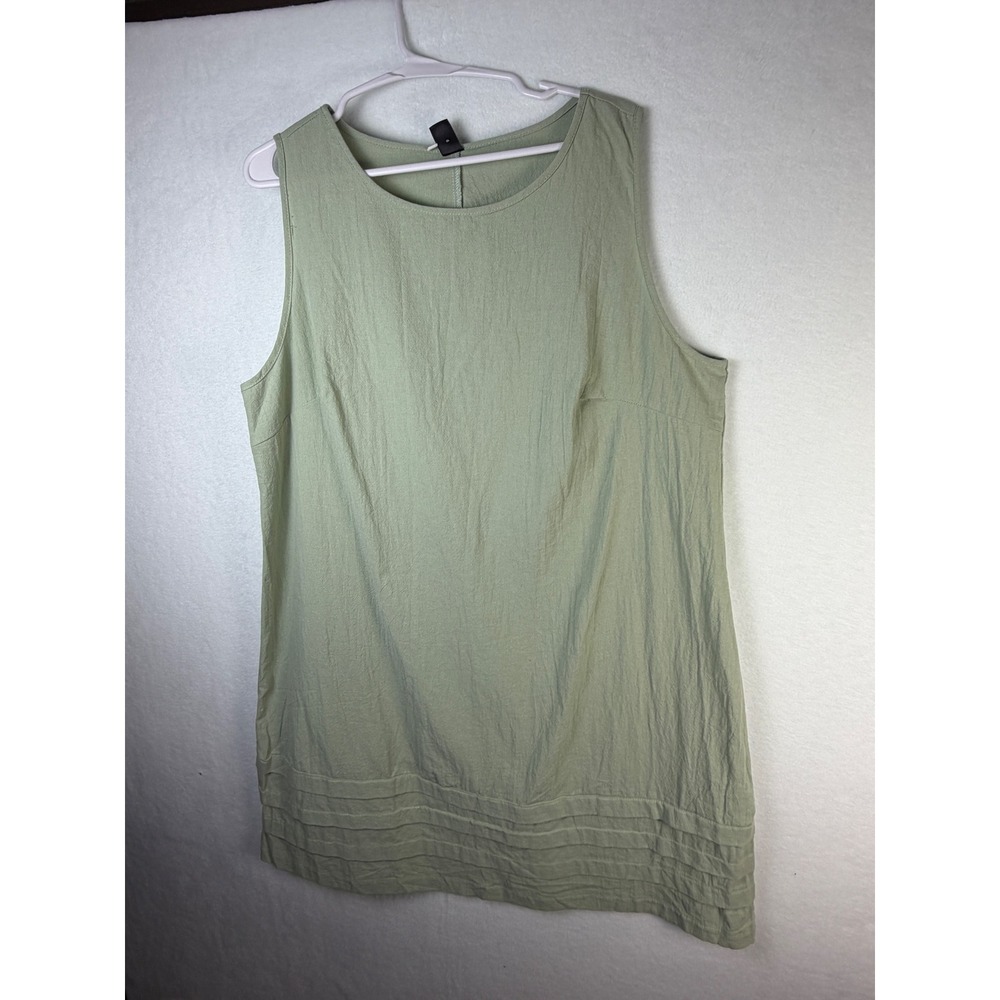 NWT Emery Rose Sage Green Plus 1XL Cotton Shift Dress Coastal Minimalist